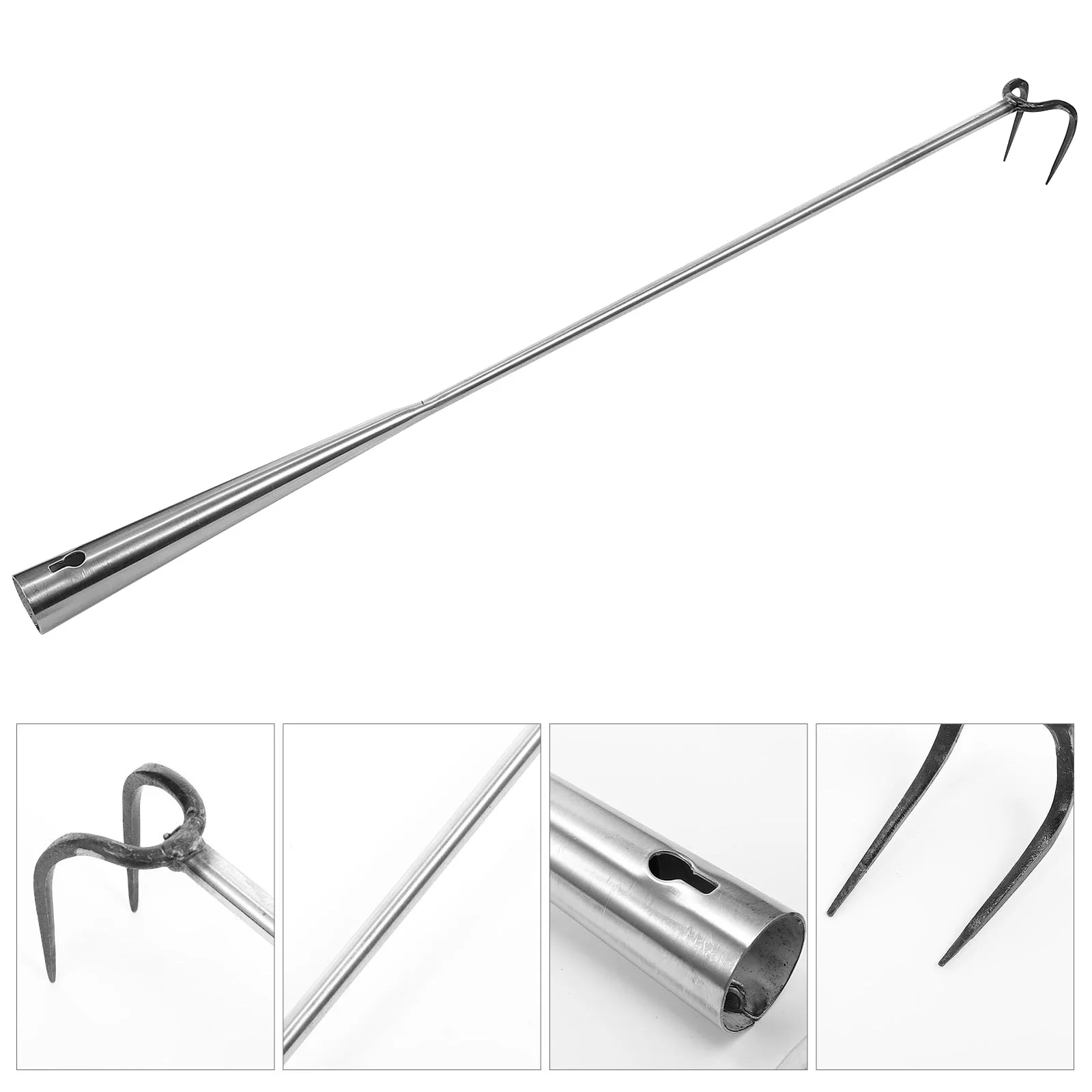 

1pcs Stainless Steel Meat Hooks Flat S Hook BBQ Accessories Roast Duck Ham Kitchen Supplies Portable Cooking Utensils Skewers
