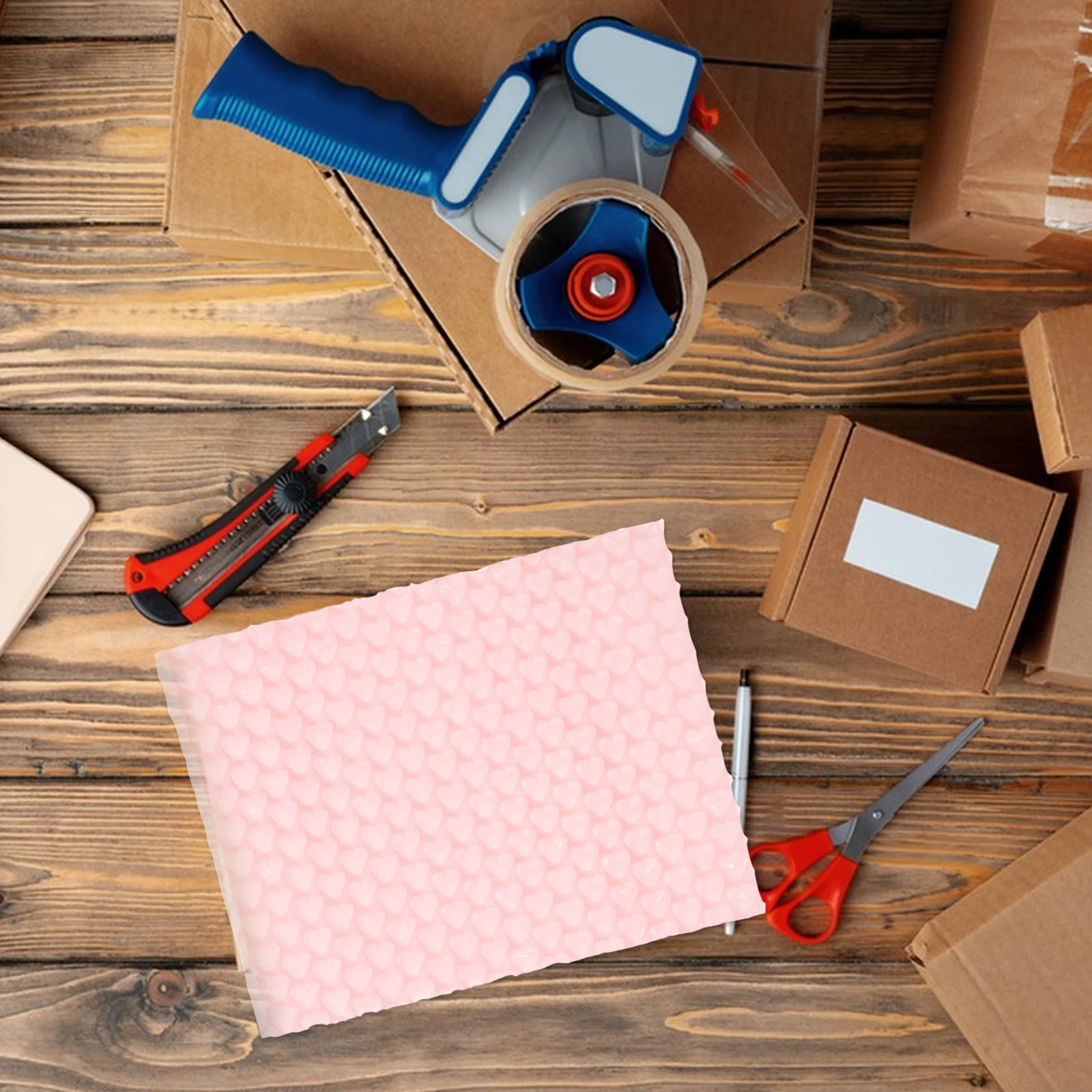 10 шт. креативные почтовые конверты с пузырьковой подкладкой, упаковка, почтовые конверты с сердечками, розовые сумки, дизайн