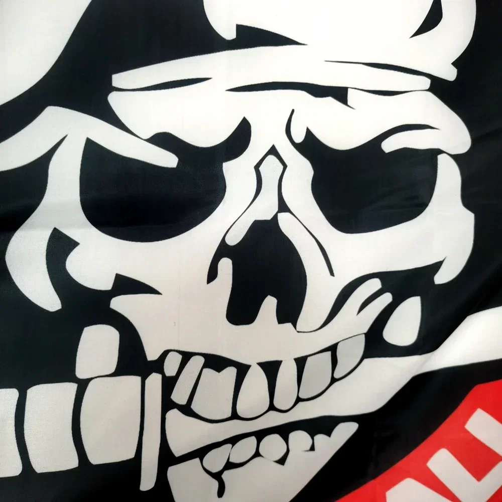 Skull Crossbones Flag Let God Sort Them Out 2x3ft 3x5ft Polyester Gothic Wall Banner For Motorcycle Club Halloween Party Decorv