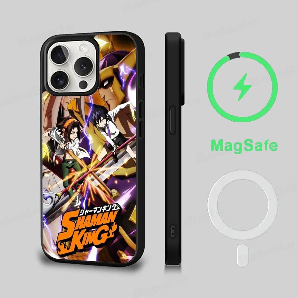 Anime Shaman King Phone Case Magnetic Case For IPhone 16 14 13 12 11 15 Pro Max Plus For Magsafe Wireless Charge Cover