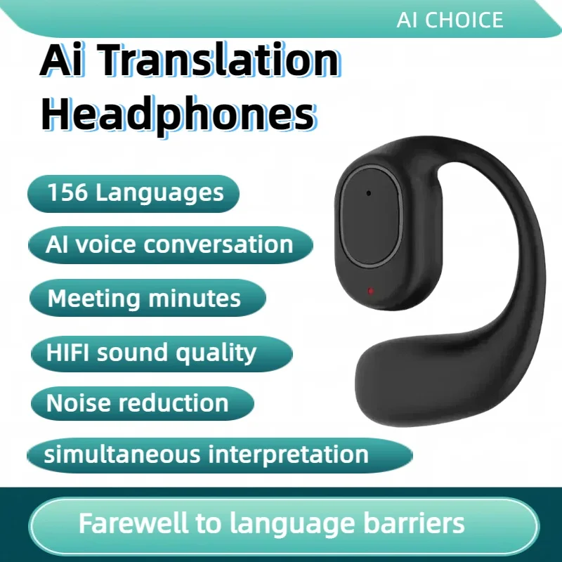 TWS Bluetooth AI Translation Earbuds Real Time Headphones Bluetooth 5.4 156 Languages for Travel Business Learning For iphone