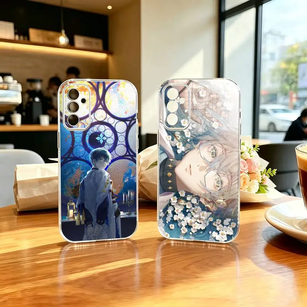 Virtual Novelist Quilldren's love I-Ike  Painted Transparent soft Phone Case For Samsung A71, A70, A52, A51, A40, A30, A20
