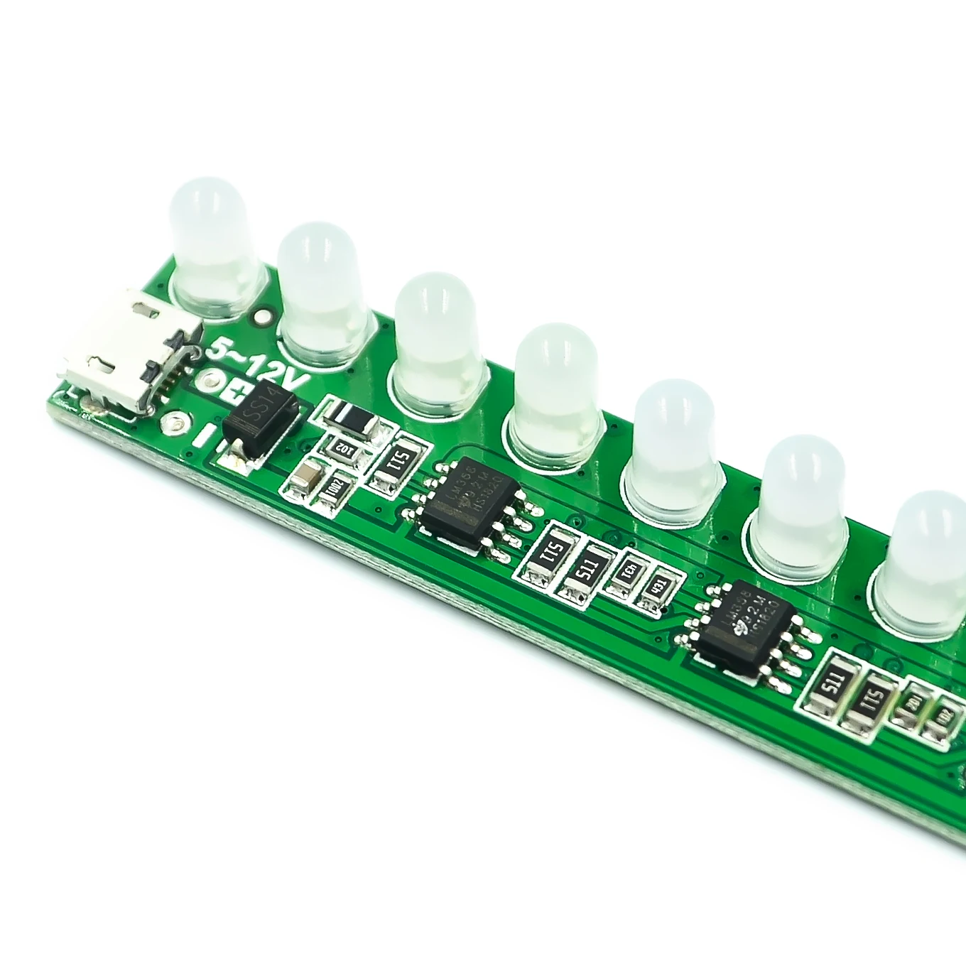 1 pz Mono indicatore di livello di controllo del suono musica melodia luce di rilevamento audio luce di miscelazione a quattro colori sensibilità