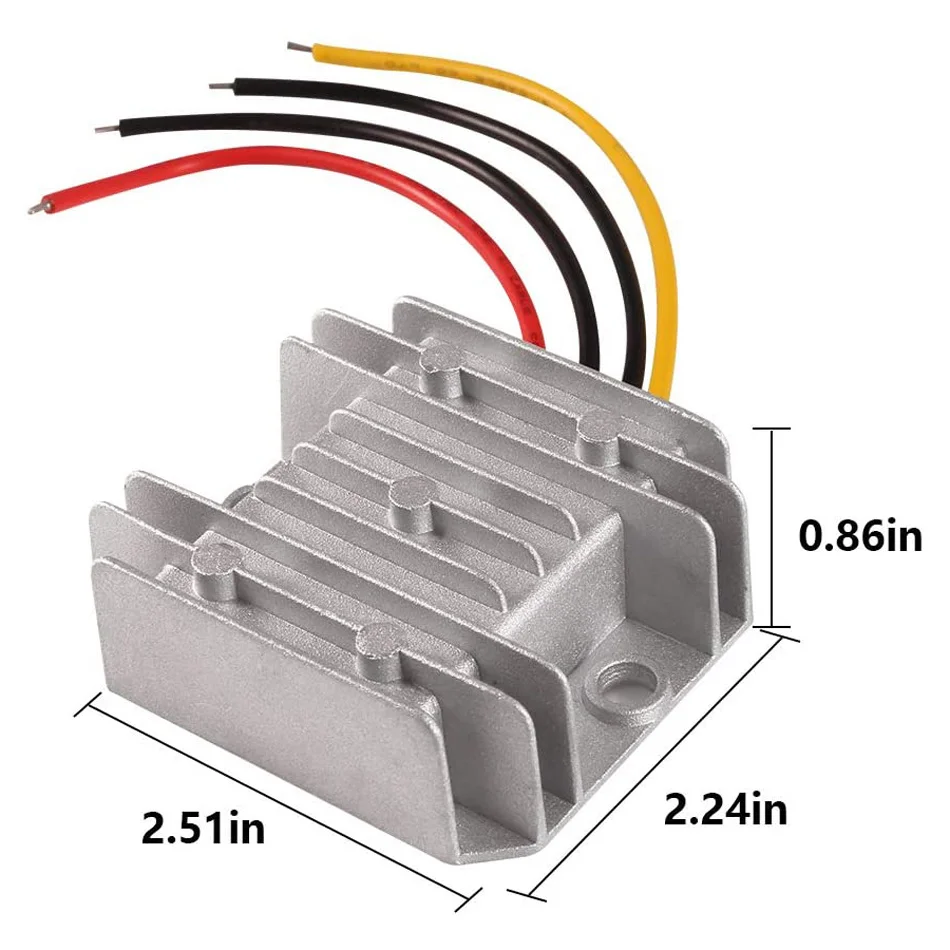 Waterproof DC-DC Voltage Converter Regulator DC 12V 24V Step-Down to 5V 10A 50W Power Supply Regulator Buck Transformer