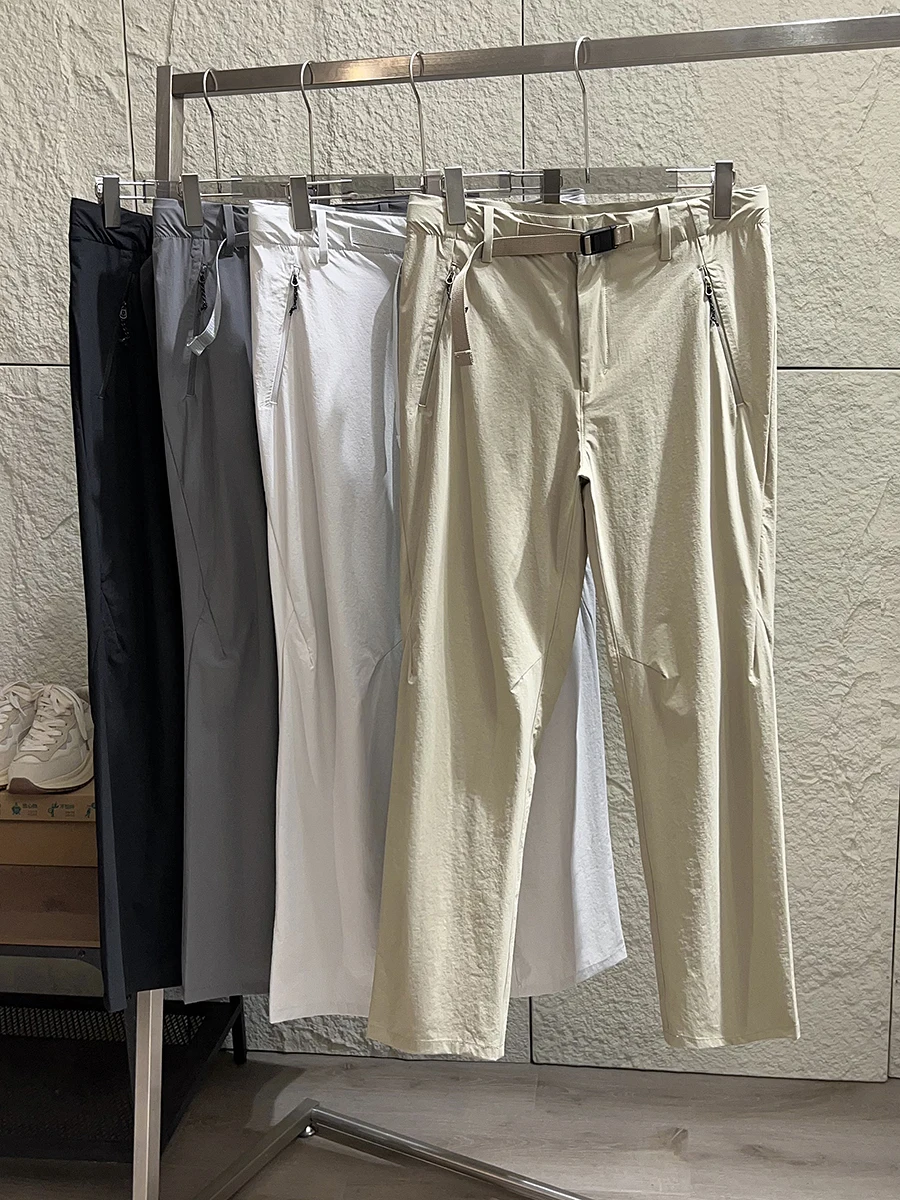 Outdoor Men's Casual Pants 3D Tailoring Quick Dry Moisture Wicking Four Way Stretch Spring Summer Long Trousers