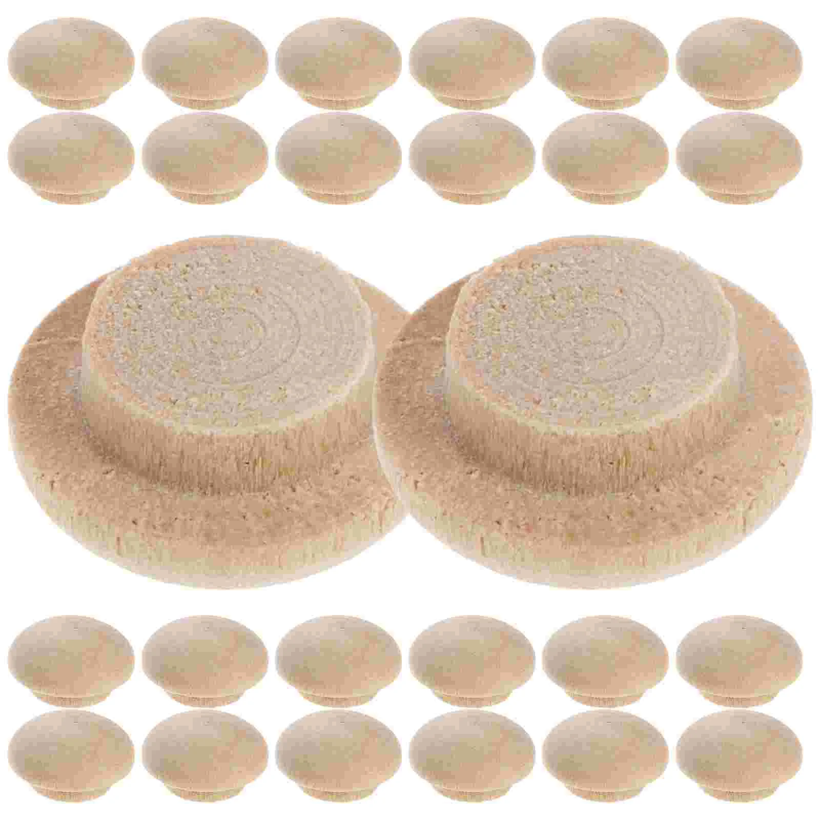 

100 Pcs Decor Beech Stair Cover Hole Plugs for Furniture Round Caps Small Covers
