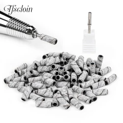 Mini Zebra Nail Sanding Bands for 3.1mm Mandrel 80/120/180/240 Grit Electric Manicure Drill Bits Polish Removal Pedicure Tools