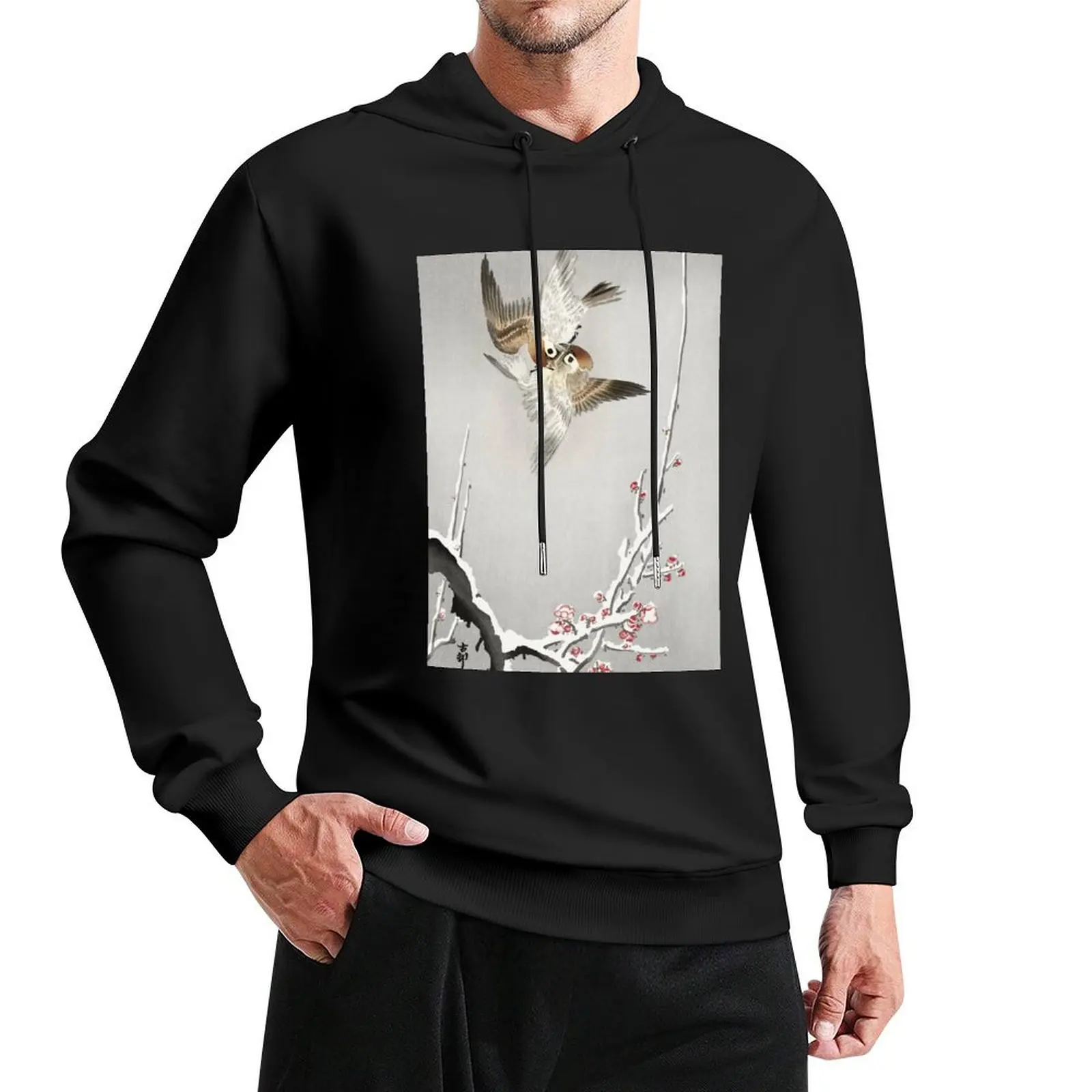 Oriental floral with birds Pullover Hoodie autumn clothes men's clothes designer hoodies