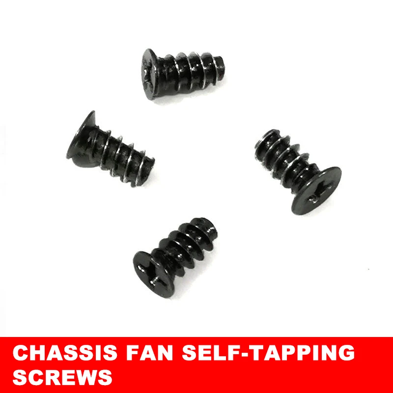 12pcs Computer Case Fan Water Cooled Long Screw M5 Flat Head Self Tapping Short Screw 30mm For Case Power Supply Bin