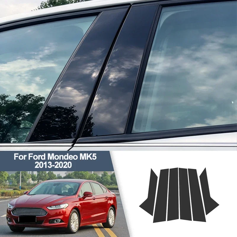 For Ford Mondeo MK5 2013-2020 B/C Pillar Post Stickers PC Window Middle Pillar Trim Decorative Car Exterior Accessories