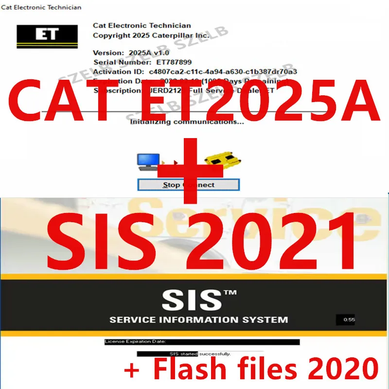 For Red Caterpillar SIS Service Information System EPC Repair Software CAT ET 2025A Diagnostic Program Free Installation