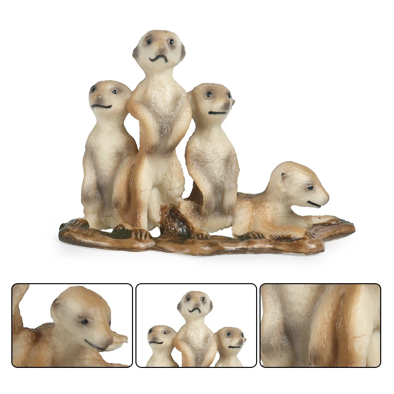 Oenux Simulation Neue Wilde Tierfiguren Stehende Wüsten-Meerkatze Otter Nutria Modell Actionfiguren Kinder-Lernspielzeug Geschenk – Detail 14