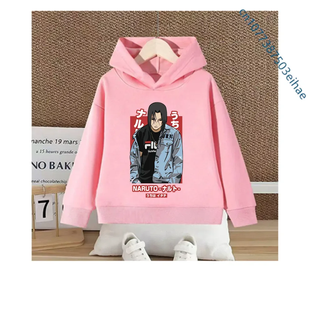 Naruto Children Daily Hoodie 2026 Harajuku Cartoon Themed Long-Sleeved Hooded Pullover Street Fashion Top Spring Autumn Soft