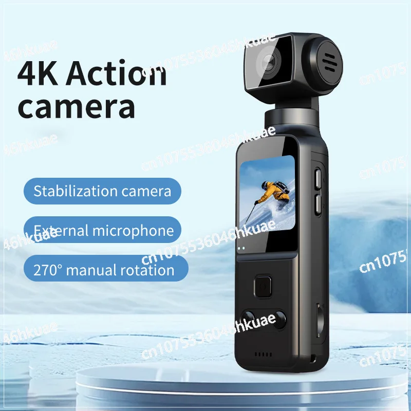 K1 Pocket Camera 4K High Definition Sports Anti-shake Outdoor Mountain Climbing Handheld Back Clip Cycling Sports Camera