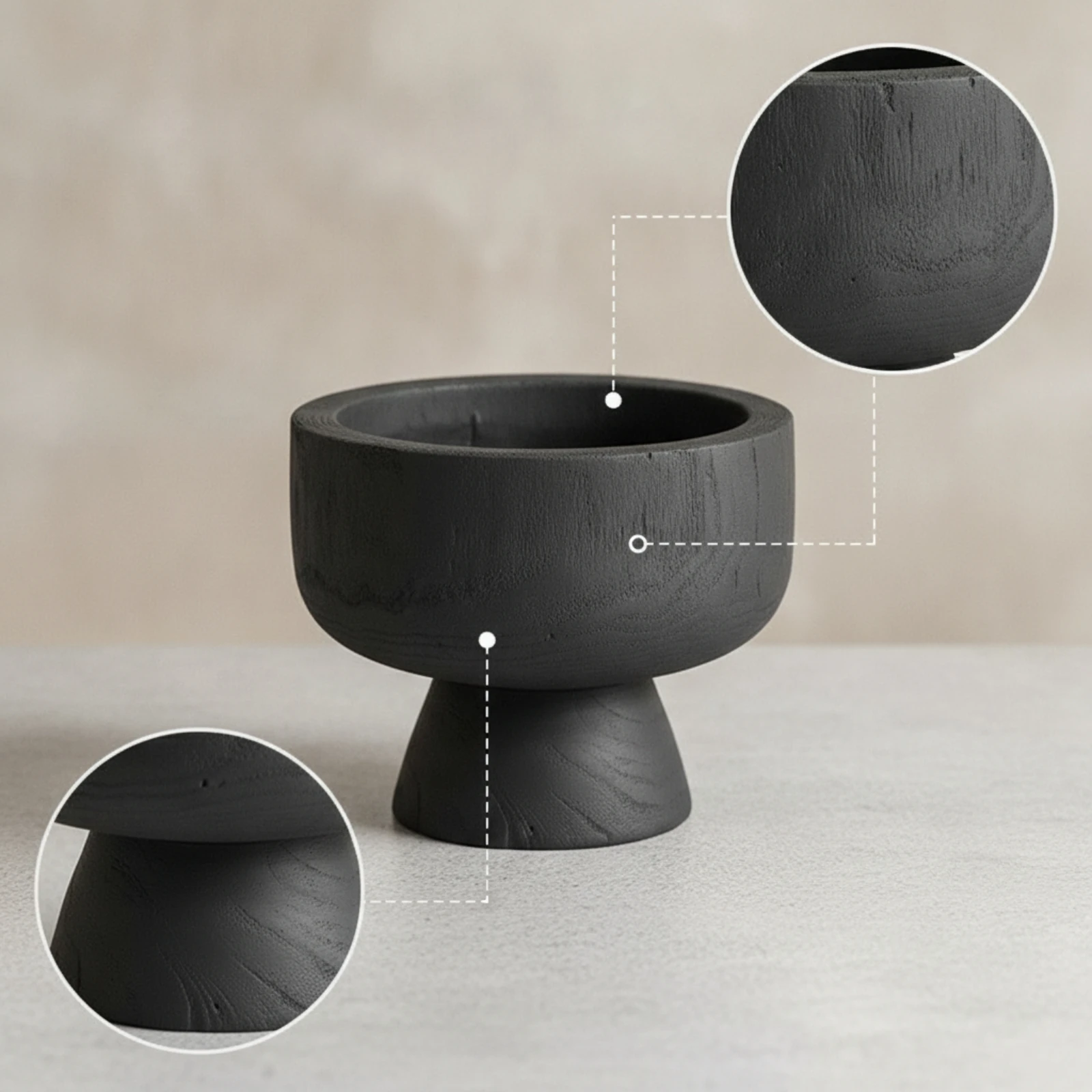 Tabletop Planter Versatile Planter with Pedestal Base Pedestal Bowl Modern Footed Bowl Sculptural for Minimalists, Shelf Decor