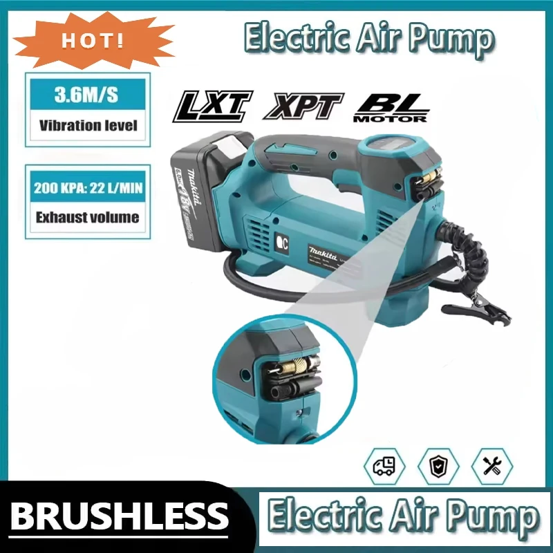 DMP180 ماكيتا 18 فولت ليثيوم أيون اللاسلكي نافخة أداة عارية للسيارة المحمولة منفاخ لإطارات السيارة الكهربائية دراجة نارية مضخة نافخة هواء