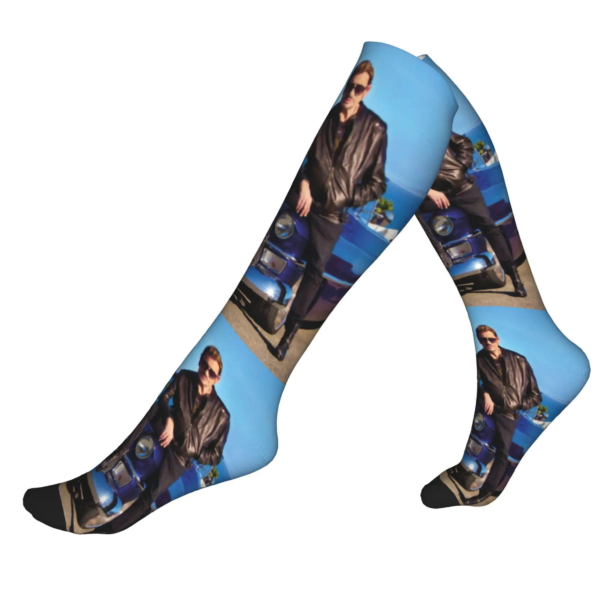 

Harajuku Copie De Masque Johnny Hallyday Socks Men Women Warm 3D Print Basketball Sports Sports Compression Socks
