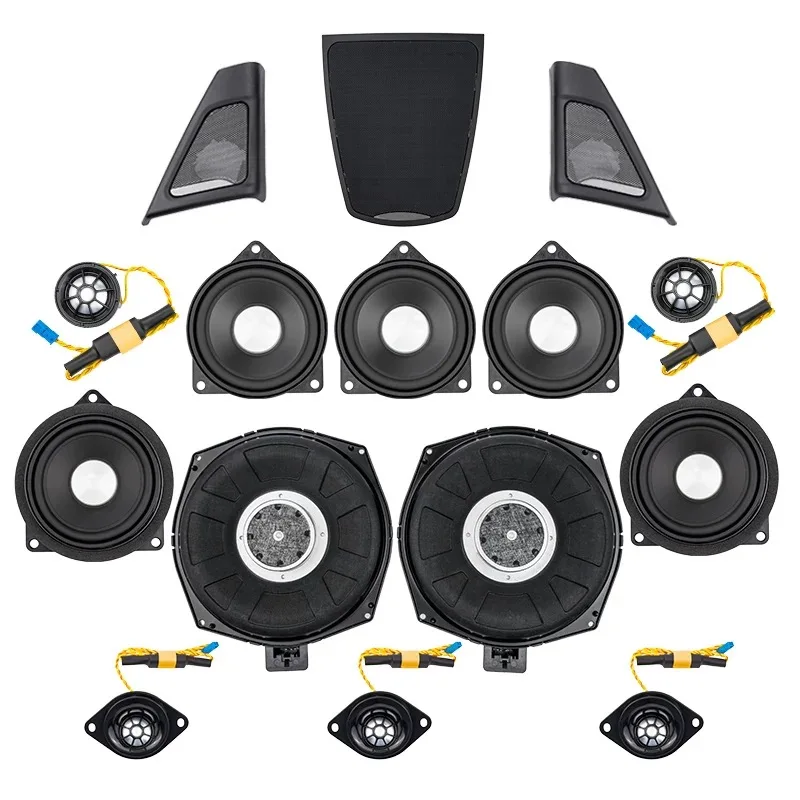 Multiple Combinations Car Horn For BMW F10 F11 5 Series Loudspeaker Cover Power Amplifier Tweeter Midrange Subwoofer Speakers