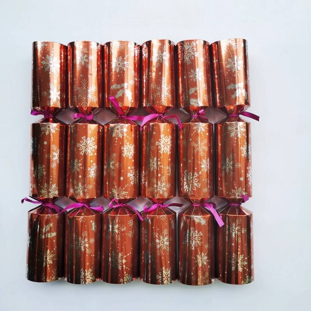 12 Inch Christmas Crackers Set of 6pcs, Christmas poppers, Christmas crackers with snap and prizes for adults,  Free Shipping