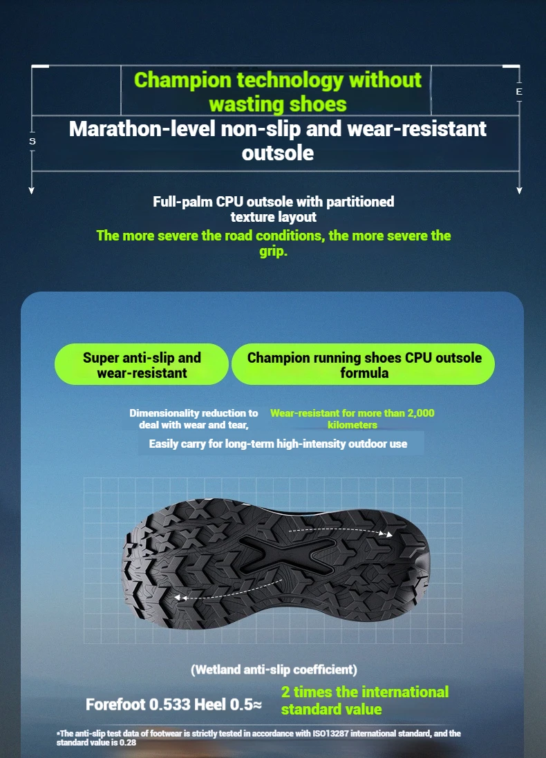 Xtep Chase Mountain Herren-Wanderschuhe, Sommer, rutschfest, stoßdämpfend, leicht, Outdoor-Sneaker 875319170005 – Detail 8