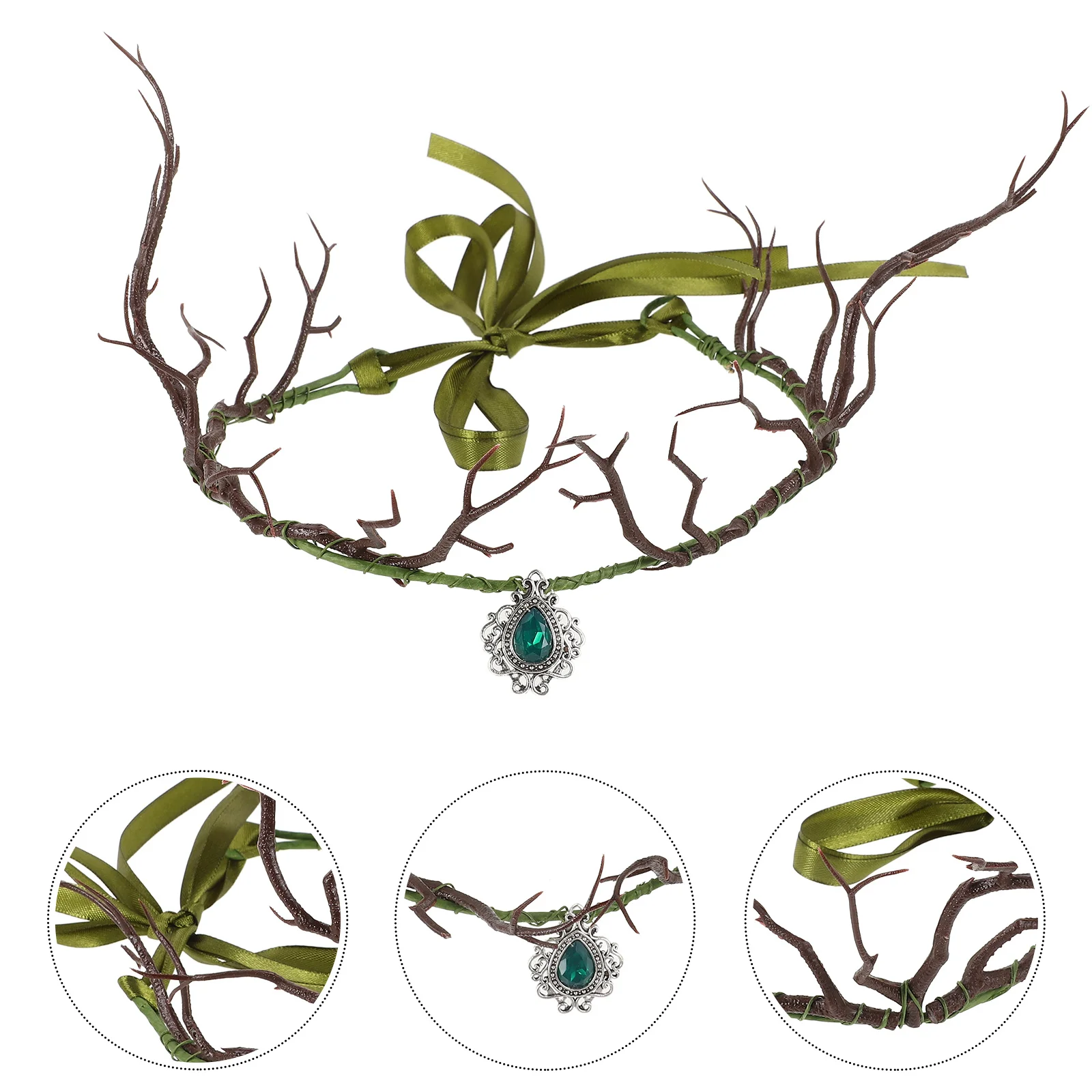 

Wedding Headband Head Chain For Women Fairy Crown Bridal Headpiece Jewelry Exotic Branches Design Lightweight Hair Accessory Fit