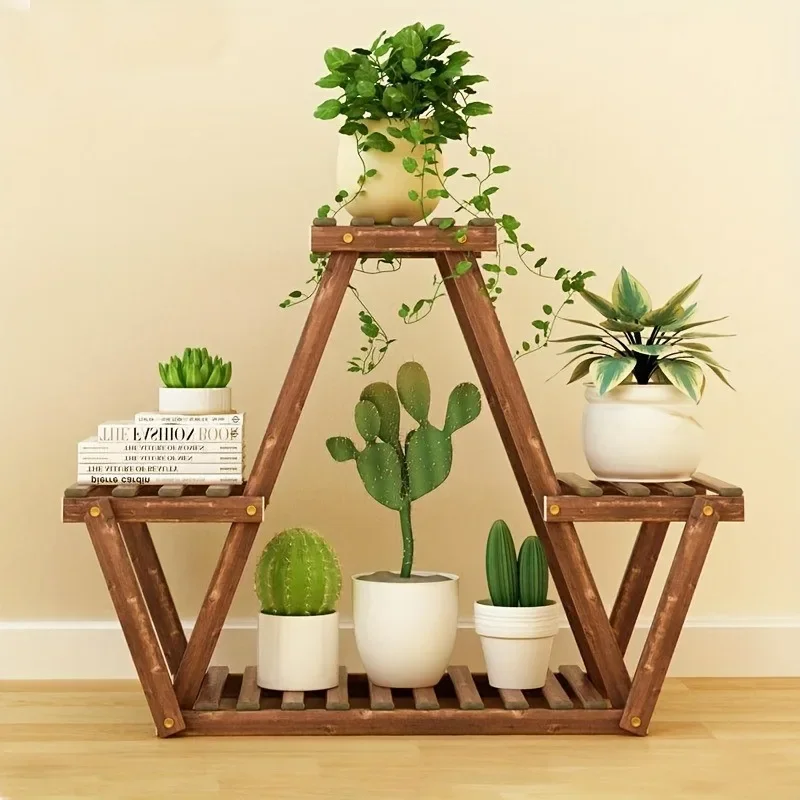 1pcs Wooden Plant Stand Flowerpot Holder Stand for Potted Pot Holder for Plants Porta Macetas Para Plantas Home Furniture