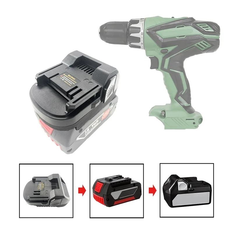 For  Convert To Hitachi / Hikoki 18V Li-Ion Battery Power Tool Battery Adapter Converter BS18HK BAT622 BAT618 Easy Install