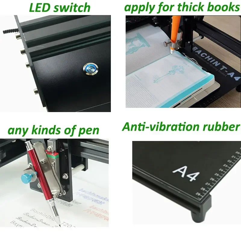 CNC เราเตอร์หุ่นยนต์วาดภาพนักเขียน XYZ plotter iDraw ชุดหุ่นยนต์เขียนด้วยมือโอโอเพนซอร์สสำหรับผู้สร้าง/geek A4พื้นที่ทำงาน