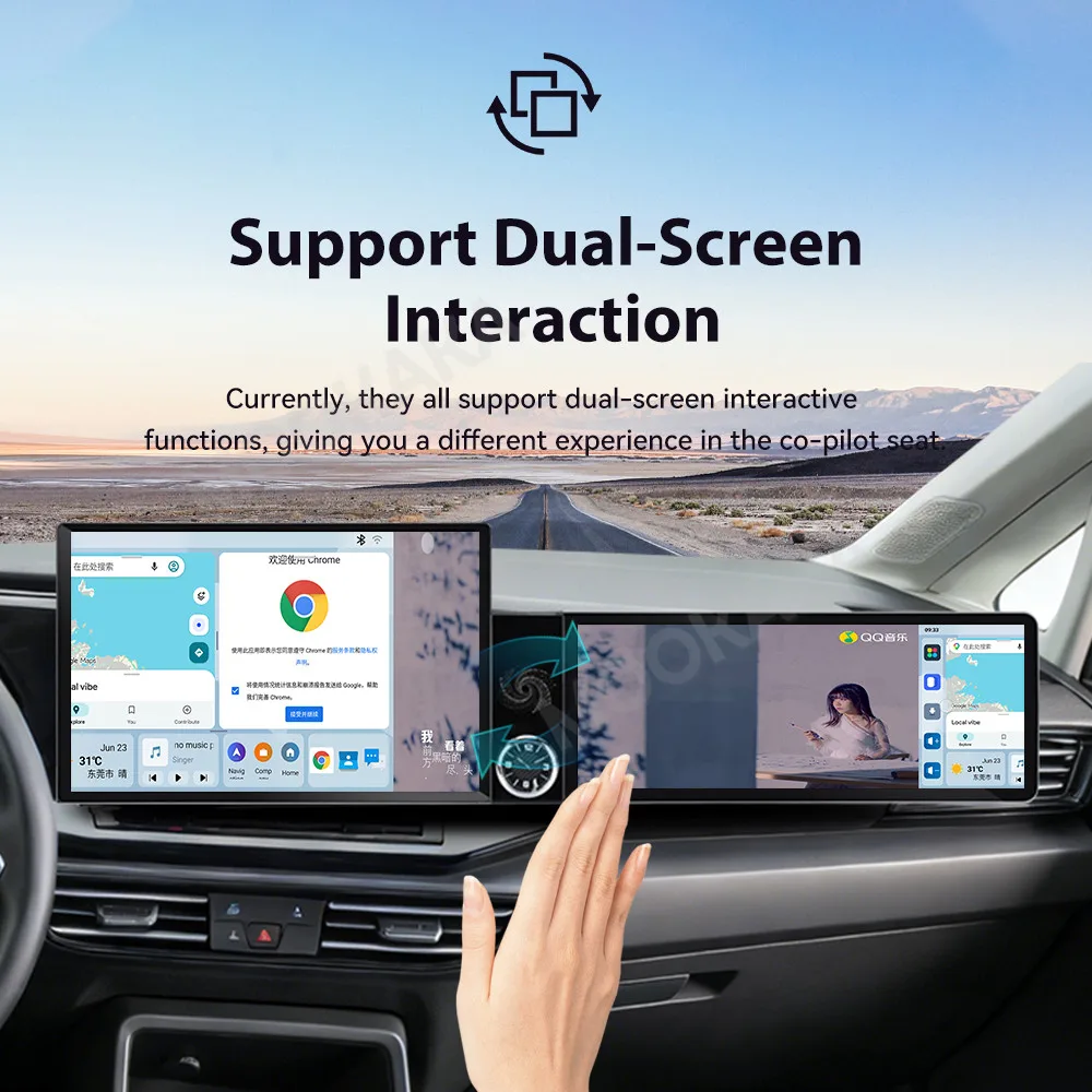 13.1+12.3 Inch Dual Screen For Volkswagen Caddy 2019-2024 Android Auto Carplay Navigation Car Radio GPS Multimedia Stereo Player