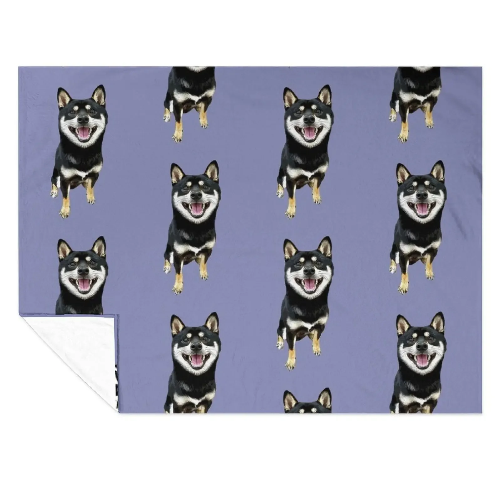

Shiba Inu Black and Tan Throw Blanket Plaid on the sofa Moving Giant Sofa Flannels Blankets