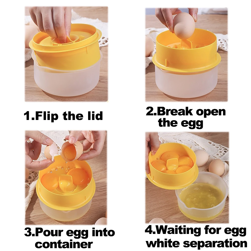 Egg Separator Egg White Yolk Separator Home High Capacity Kitchen Egg-breaking  Segregate Tools Cooking Gadgets Home Accessory