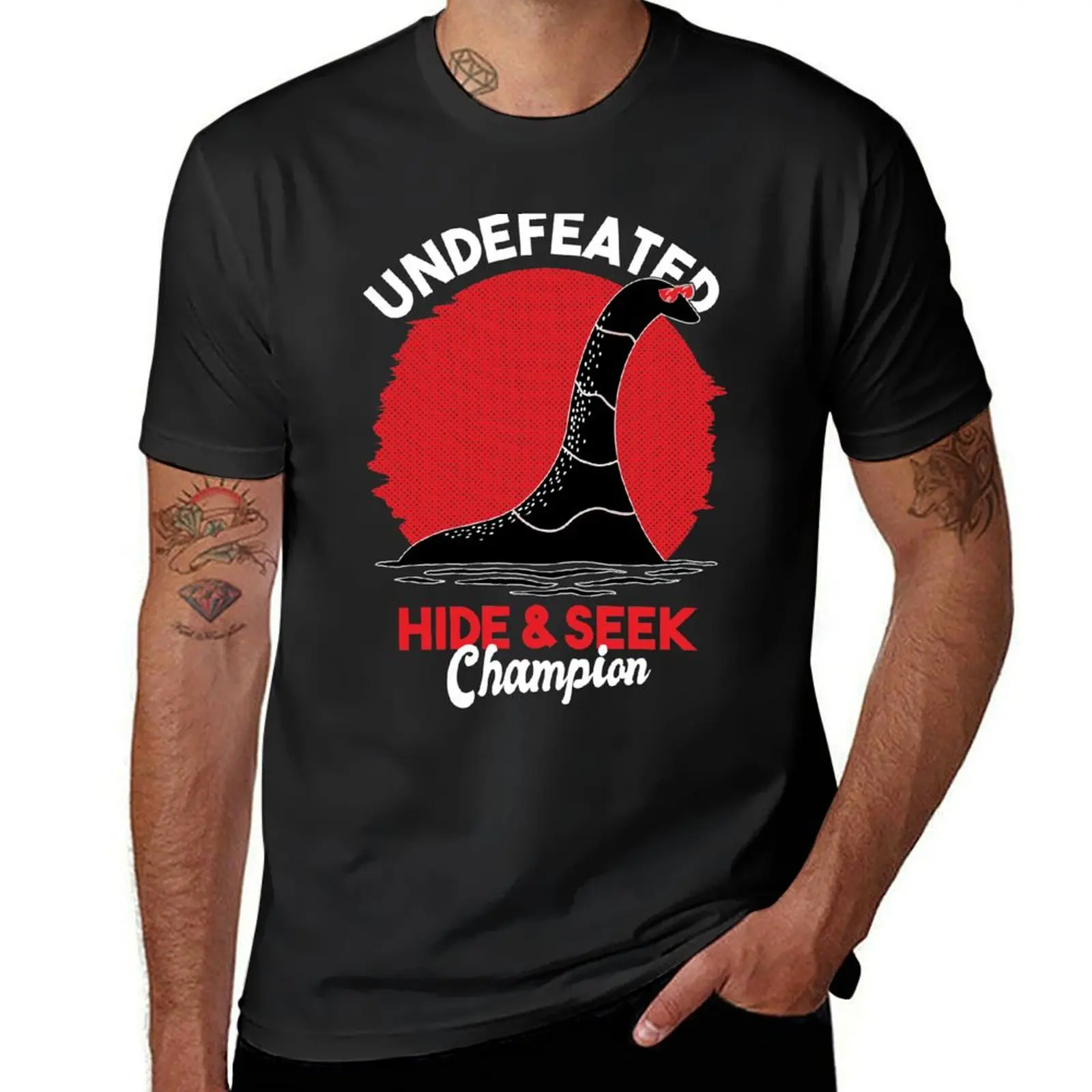 Undefeated hide & seek champion Loch Ness T-Shirt new edition customs tops mens vintage t shirts