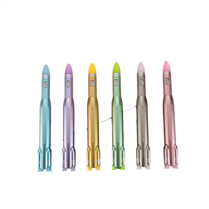 New Luminous Gel Pen Rocket Cigarette Rack Pusher Creative Combat Pen Ball Pen Missile Modeling Student Stationery