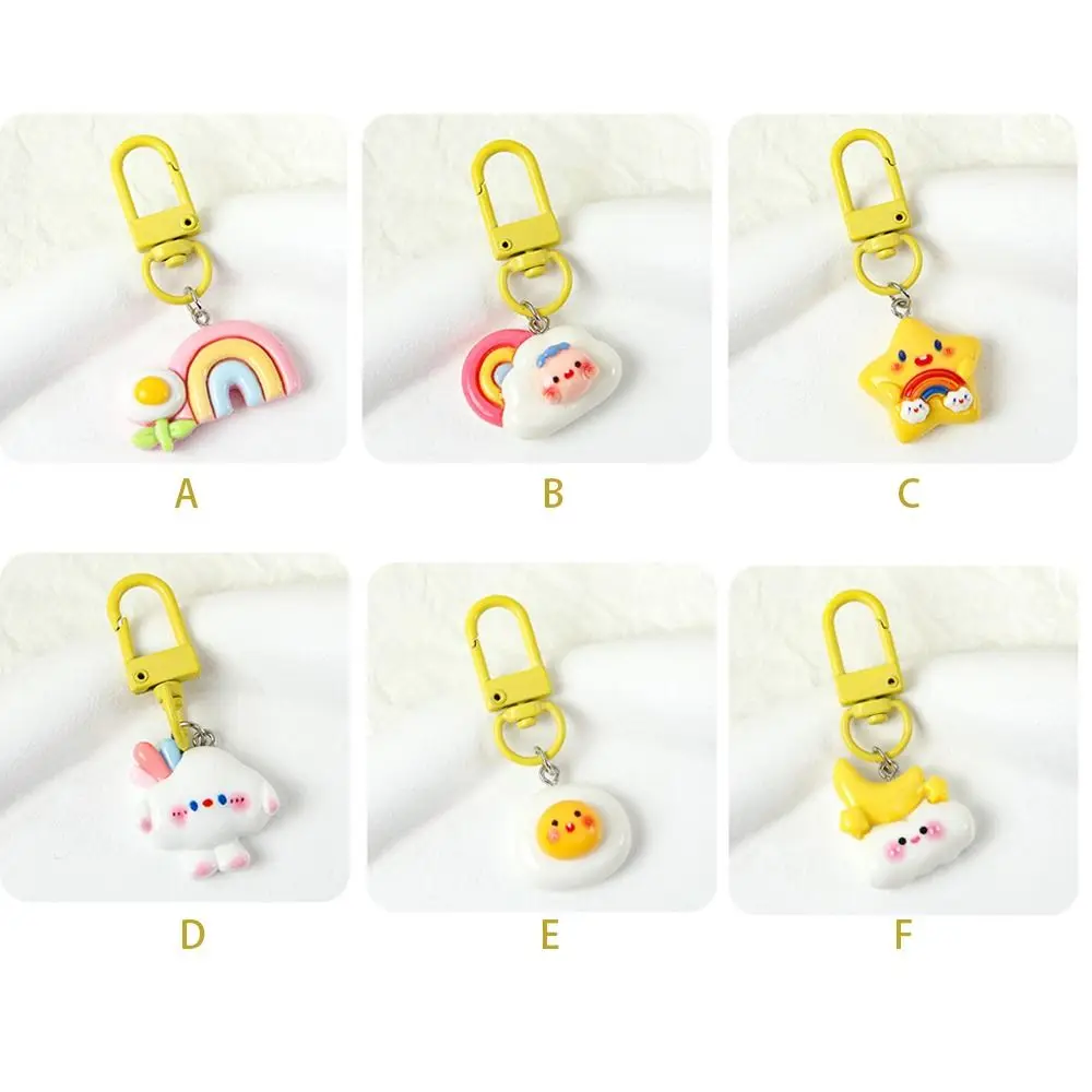 Fashion Moon Star Cute Keychain Resin Handbag Decoration Bag ciondolo fidanzate Gift Cartoon Hanging Ornament