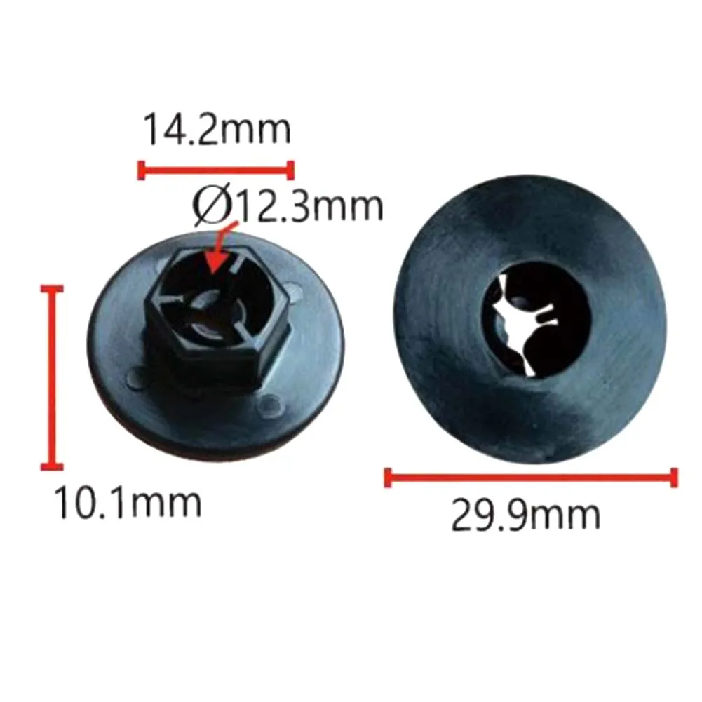 For Hyundai For Kia Mud Guard Nut Screw-On 20PCS Bolt-On Clip-On Nut Washer OE:84145-26000 Black Plastic Bbande New