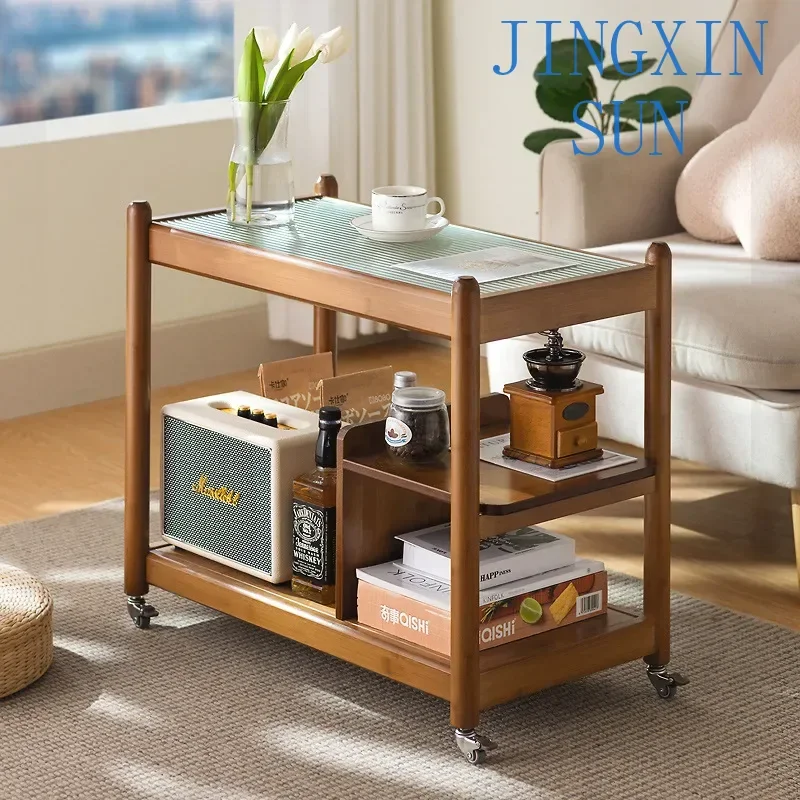Sofa side  Tea table Coffee  Movable sofa side table Tea side cabinet Small  rack