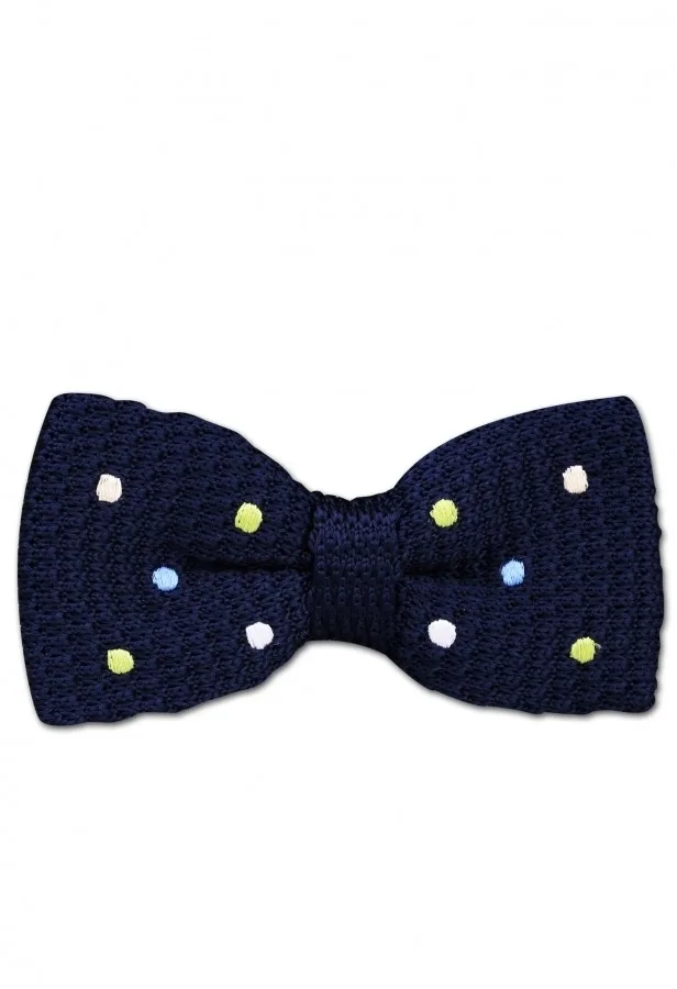 Navy blau Polka Dot Mesh Bowtie ÖR66