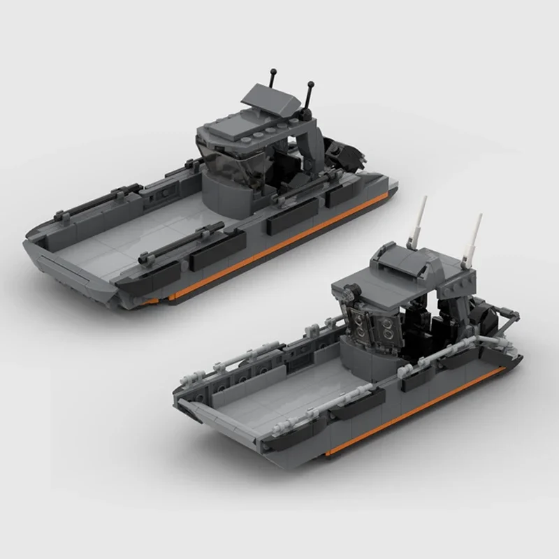 Military Boat Model Building Bricks, MOC, Landing Craft, Tecnologia Blocos Modulares, Brinquedo de Natal, DIY Assembly Sets, OXpro AL8, Presente