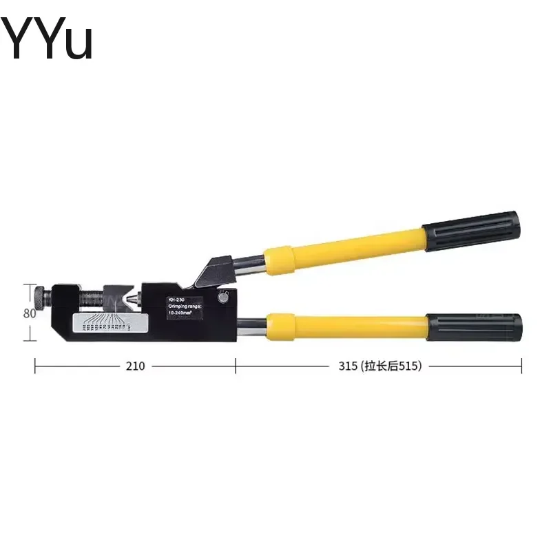 custom for KH-230 Mechanical Crimping Pliers Telescopic Long Handle 10-240MM Terminal Crimper Electrical Wiring Cable Lug