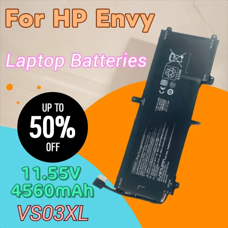 

New VS03XL Laptop Battery 11.55V 4560mAh for HP Envy 15-as000 As101ng As014wm As091ms HSTNN-UB6Y TPN-I125 849047-541 849313-850