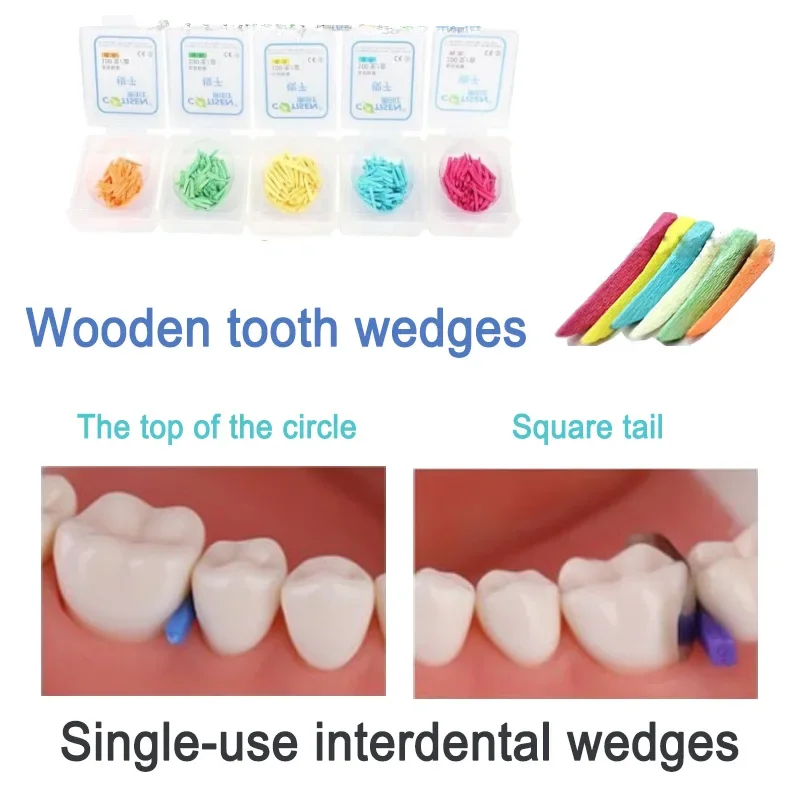 Dental Materials Wooden Wedges Oral Use Interdental Wedges Orthodontic Auxiliary Disposable