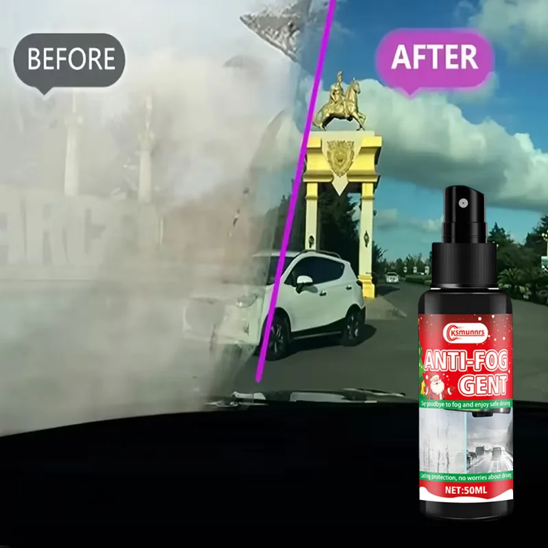 Fasilawei All-in-One Windshield Defogger Spray - Long-Lasting for Motorcycle Helmet Eyewear Clear Vision
