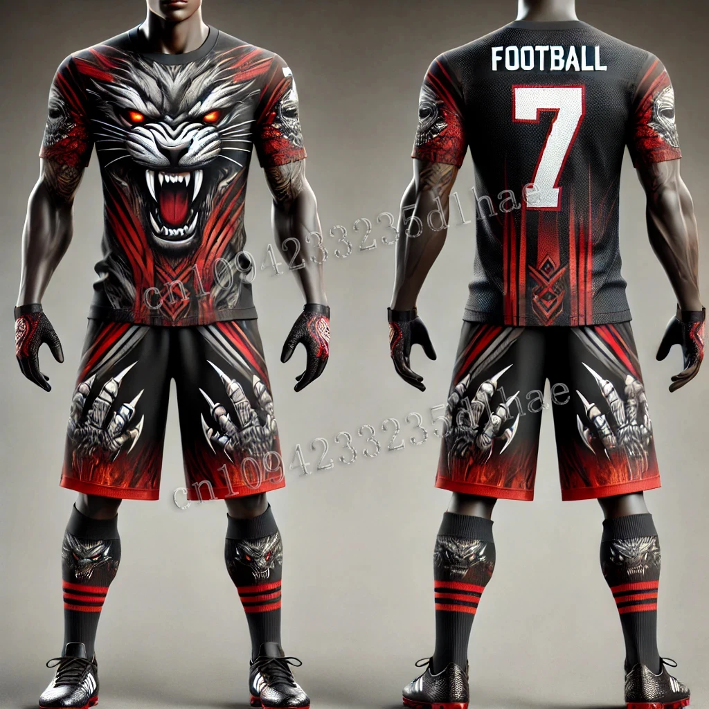 رونالدو # طقم جيرسي لكرة القدم 7، قميص بتصميم ذكي ChatGPT، بدلات طباعة ثلاثية الأبعاد للأسد، بيع الملابس الرجالية، تي شيرت رجالي وسراويل قصيرة للرجال