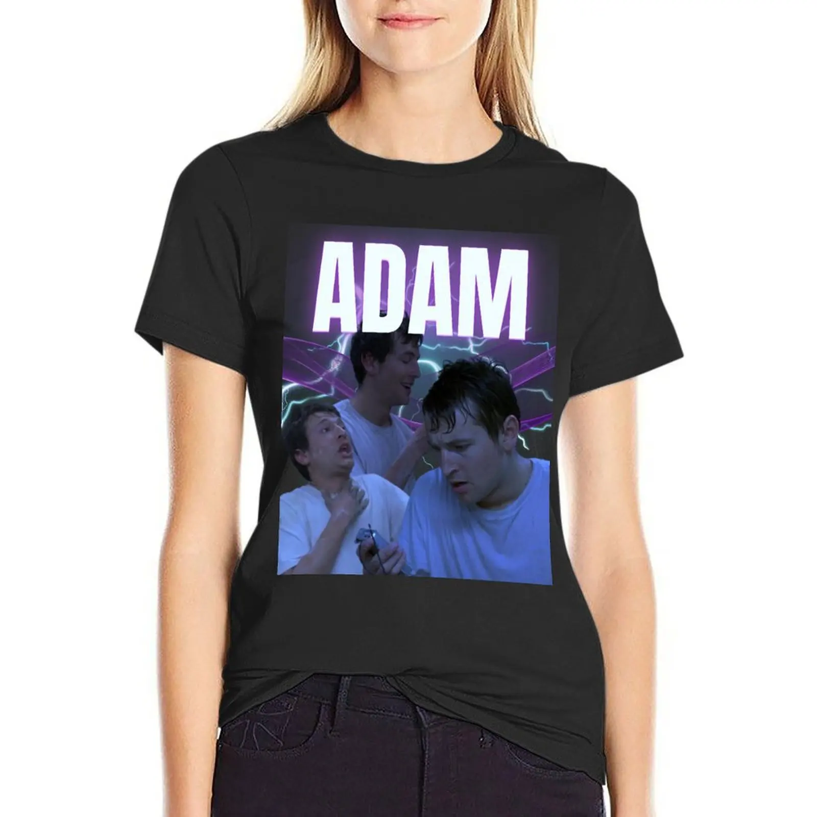 ADAM SAW X DESIGN T-Shirt Short sleeve tee oversized Women tops