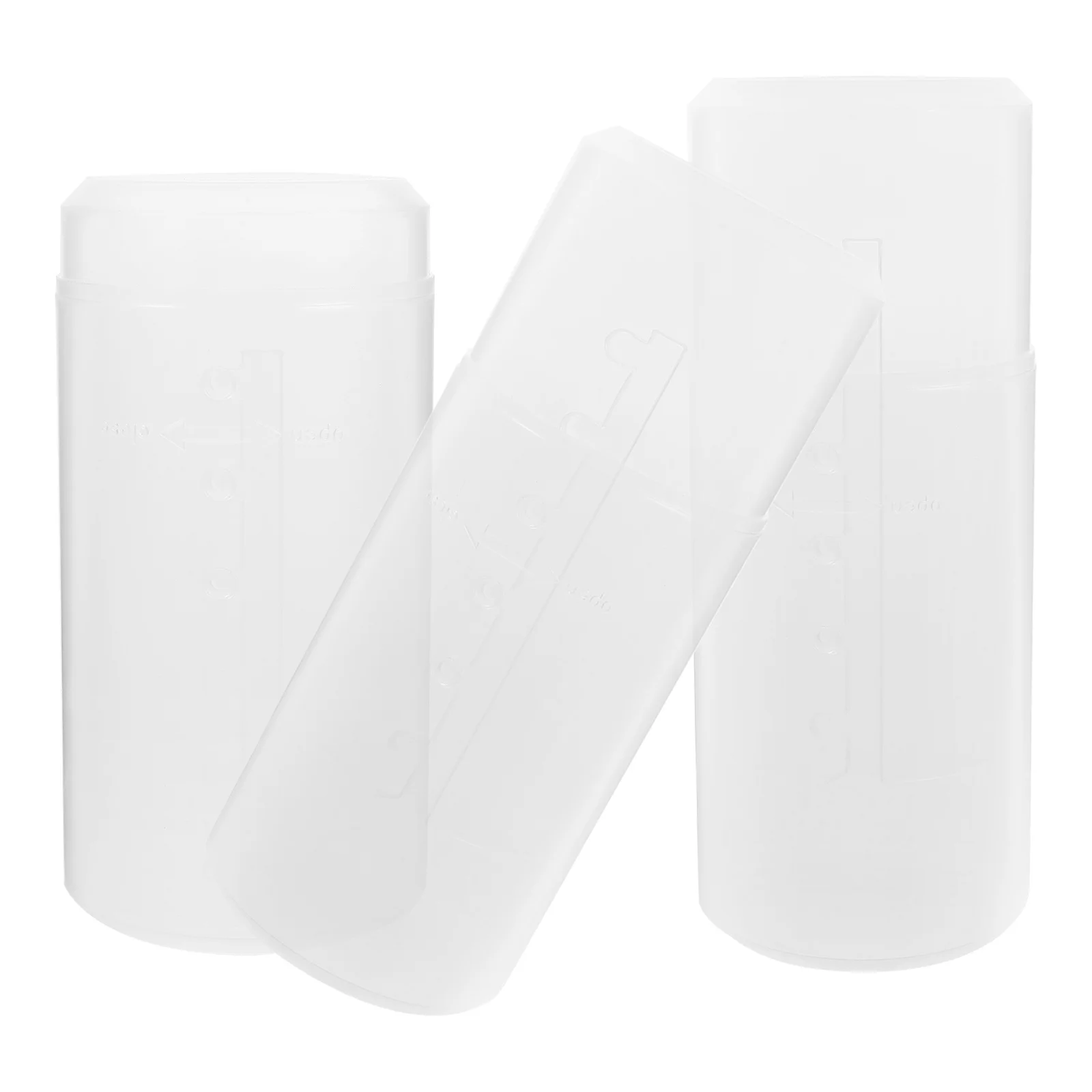 

3Pcs Clear Transparent Retractable Makeup Brush Holders Plastic Brush Containers Dustproof Waterproof Travel Organizer