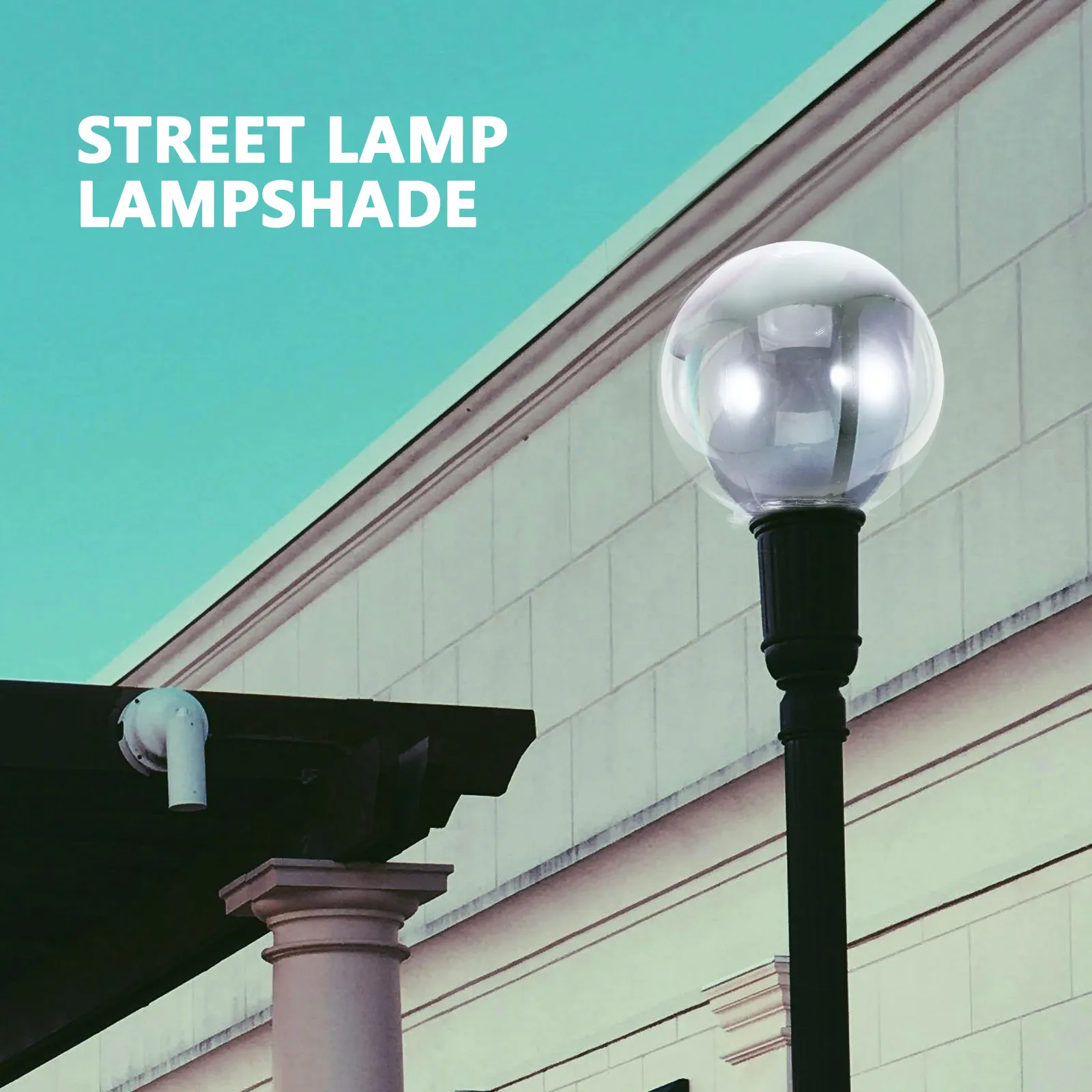 

High Transparency Acrylic Globe Lamp Shade Outdoor Lamp Cover Replacement for Patio Garden Streetlights Modern Round Light