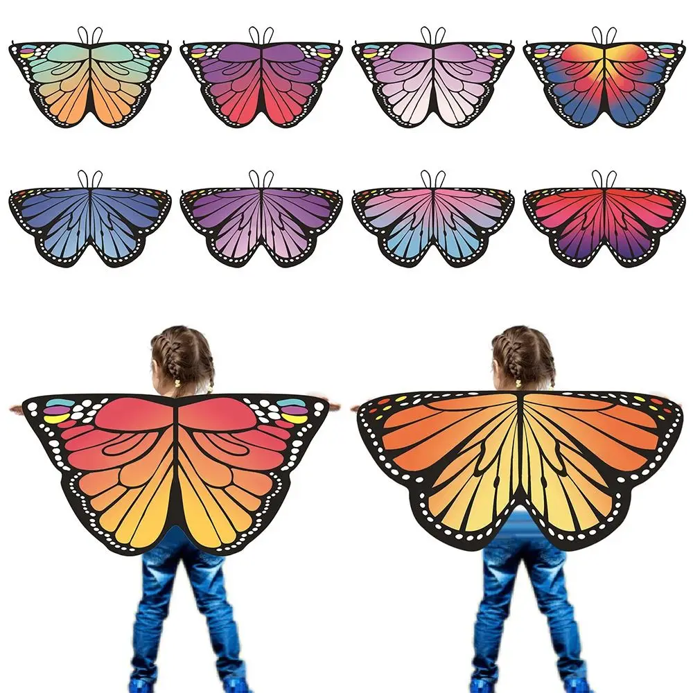 

Kids Butterfly Wings Cape Girls Fairy Shawl Pixie Cloak Fancy Dress Costume Gift Performance Props Party & Holiday DIY Decor