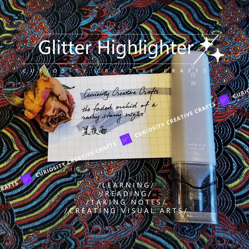 Glitter Markeerstift Set Blauw Paars Kleurenschema School Kantoorkunst Levert Sprankelend Dagboek Notitie-Nemen Kid Cadeau