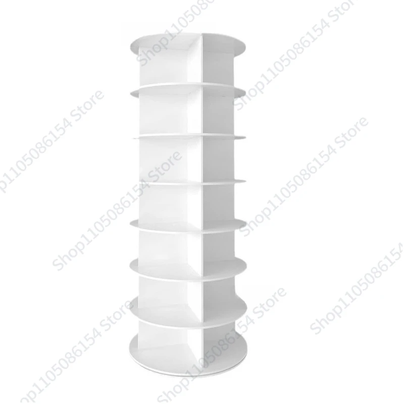 360度回転式シューズラックシューズキャビネット多層シューズキャビネット床から天井までのシンプルなバッグディスプレイラック回転式収納