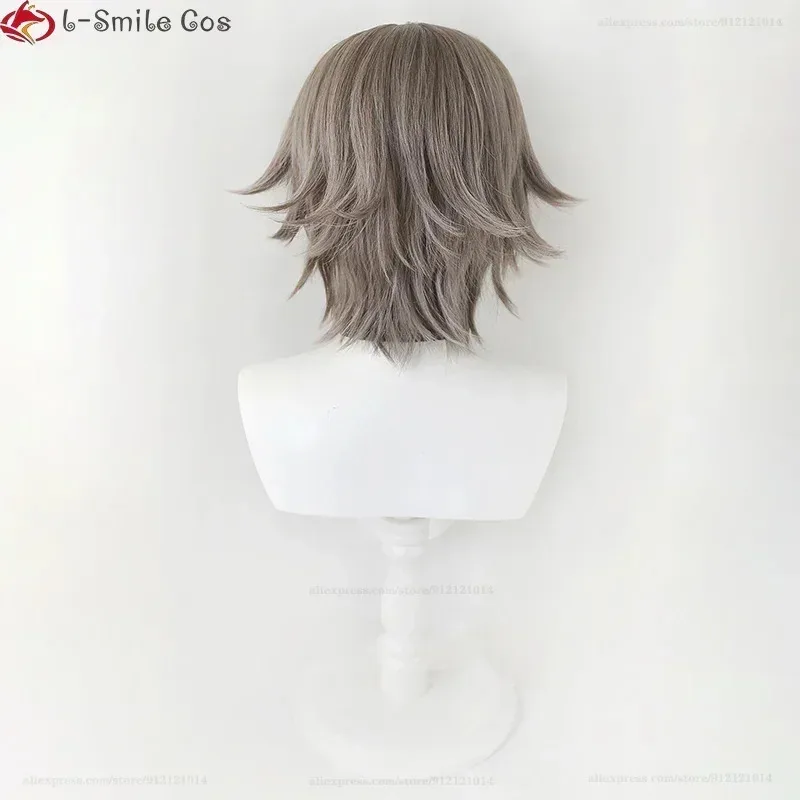 CyHigh Quality VTuber NIJISANJI Luxiem Mysta Rias Cosplay Wig Dark Grey Short Heat Resistant Synthetic Hair Halloween Party Wigs